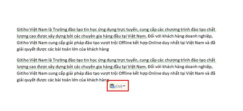 Hướng dẫn ẩn/hiện biểu tượng paste (dán) trong Word